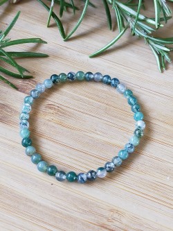 Bracelet Agate mousse 4 mm