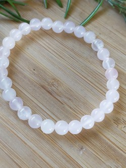 Bracelet Quartz rose 6 mm