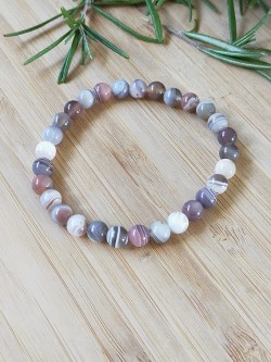 Bracelet Agate Botswana 6mm