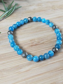 Bracelet Apatite bleue et...