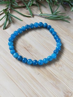 Bracelet Apatite bleue 6 mm