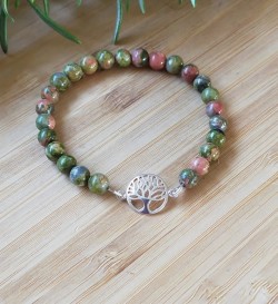 Bracelet Unakite & Arbre de...