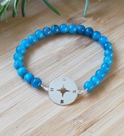 Bracelet Apatite bleue &...