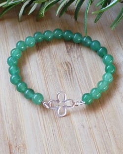 Bracelet Aventurine & Fleur...