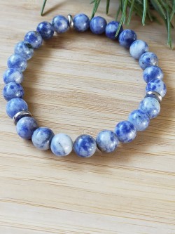 Bracelet Sodalite & acier