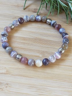 Bracelet Agate Botswana &...