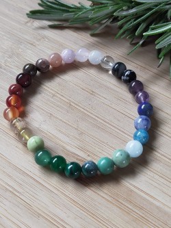 Bracelet Arc en ciel 6 mm