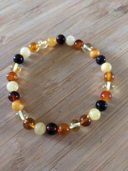 Bracelet Ambre multicolore...