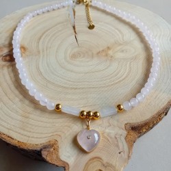 Collier en Quartz rose &...